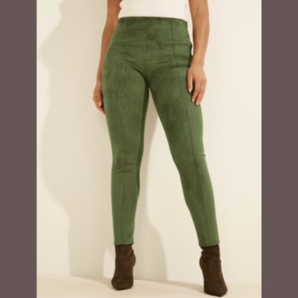 GUESS Maya Faux-Suede Leggings Size: S